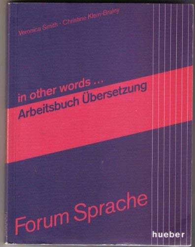 Stock image for in other words. Arbeitsbuch �bersetzung. for sale by Wonder Book