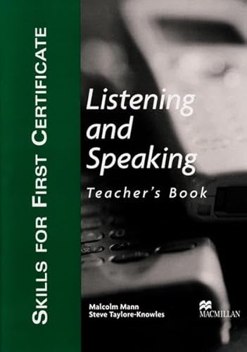 Stock image for Skills for First Certificate Listening and Speaking: Teacher's Book for sale by medimops