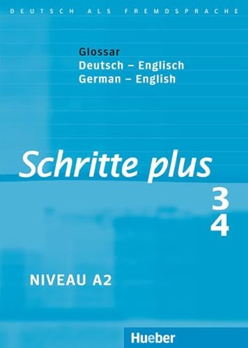Beispielbild fr Schritte plus 3/4, Niveau A 2: Glossar Deutsch-Englisch / German-English Deutsch als Fremdsprache zum Verkauf von medimops