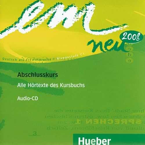 Imagen de archivo de em neu. Ausgabe in drei Bnden. Deutsch als Fremdsprache: em neu 2008 Abschlusskurs Audio-CD: Deutsch als Fremdsprache Niveaustufe C1. Ein Lehrwerk im . Aussprachetraining und Prfungstraining a la venta por medimops