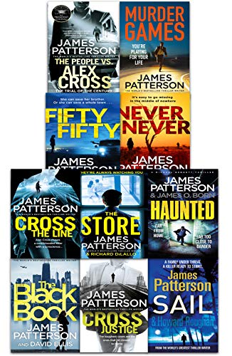 Stock image for James Patterson Various Series Collection 10 Books Set Pack Cross, Sail, Fifty Fifty, Cross Justice, Murder Games for sale by Blindpig Books
