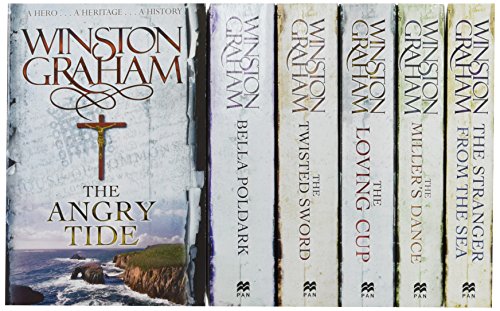Stock image for Winston Graham Poldark Series 6 Books Collection Set (Poldark books 7-12) (The Angry Tide, The Stranger From The Sea, The Miller's Dance, Bella Poldark, The Twisted Sword, The Loving Cup) for sale by Irish Booksellers