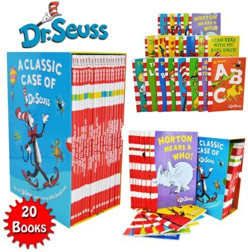 Stock image for Dr Seuss Classic 20 Books Gift Set (Kids Wonderful World Read at Home Collection) Titles include - The Cat in the Hat, Green Eggs and Ham, Oh The Places you'll Go, One Fish Two Fish Red Fish Blue Fish, Hop on Pop, Dr. Seuss ABC, Ten Apples Up On Top and M for sale by Revaluation Books