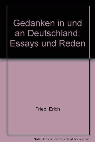 Imagen de archivo de Gedanken in und an Deutschland. Essays und Reden a la venta por HJP VERSANDBUCHHANDLUNG