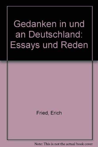 Gedanken in und an Deutschland. Essays und Reden