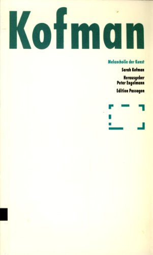 Imagen de archivo de Melancholie der Kunst. a la venta por Antiquariat & Verlag Jenior