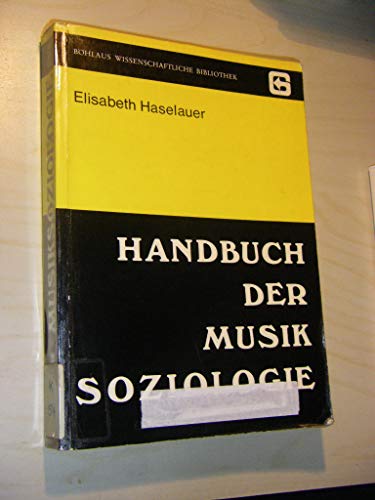 Stock image for Handbuch der Musiksoziologie for sale by medimops