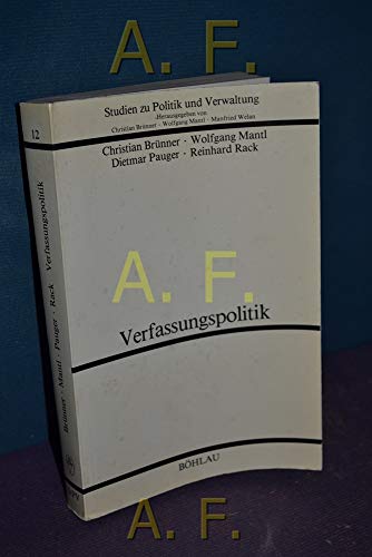 9783205084655: Verfassungspolitik, Dokumentation Steiermark (Studien zu Politik und Verwaltung) (German Edition)