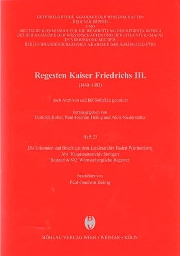 Beispielbild fr Regesten Kaiser Friedrichs III. Heft 23. zum Verkauf von Antiquariat Dorner