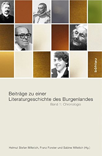 9783205783084: Beitrage Zu Einer Literaturgeschichte Des Burgenlandes: Chronologie: Band 1: Chronologie