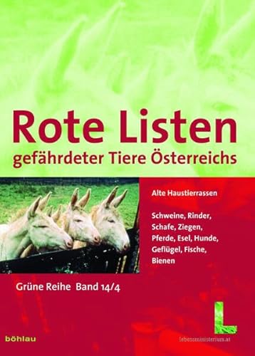 Stock image for Rote Listen gefhrdeter Tiere sterreichs (Teil 4) Alte Haustierrassen : Schweine, Rinder, Schafe, Ziegen, Pferde, Esel, Hunde, Geflgel, Fische, Bienen. Redaktion von Gnter Jaritz.Fachbeitrge von Fritz Dietrich Altmann und Dietmar Stutzer unter Mitarbeit zahlreicher Fachgelehrter. for sale by Antiquariat KAMAS