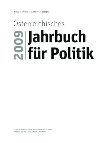 Beispielbild fr sterreichisches Jahrbuch fr Politik 2009 zum Verkauf von medimops