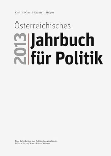 9783205795261: sterreichisches Jahrbuch fr Politik 2013