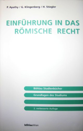 Stock image for Einführung in das r mische Recht. for sale by Booksavers of Virginia