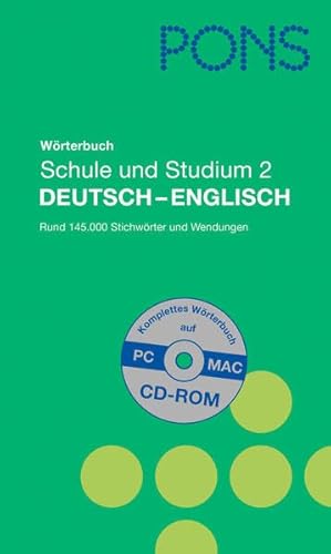 Beispielbild fr PONS Wrterbuch fr Schule und Studium. Globalwrterbuch Deutsch-Englisch zum Verkauf von medimops