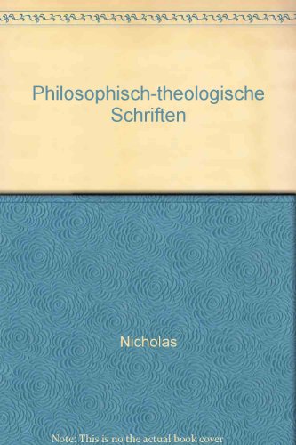 9783210249513: Nikolaus v. Kues: Philosophisch-theologische Schriften/3 Bde