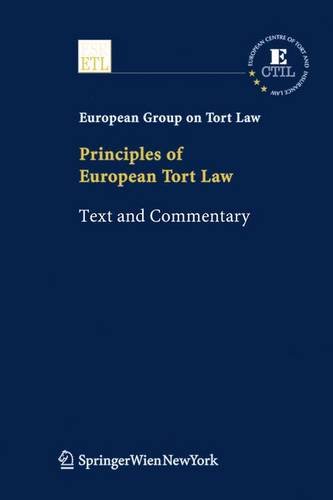 9783211230848: Principles of European Tort Law: Text And Commentary