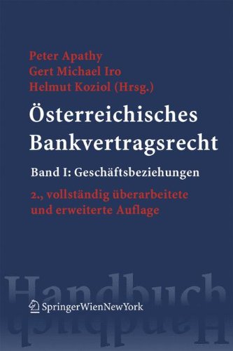 Beispielbild fr sterreichisches Bankvertragsrecht: Band I: Geschftsbeziehung (Springers Handbcher der Rechtswissenschaft) zum Verkauf von Buchmarie