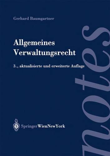 9783211403709: Allgemeines Verwaltungsrecht (Springer Notes Rechtswissenschaft)