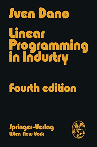 Imagen de archivo de Linear Programming in Industry: Theory And Applications An Introduction a la venta por Solomon's Mine Books