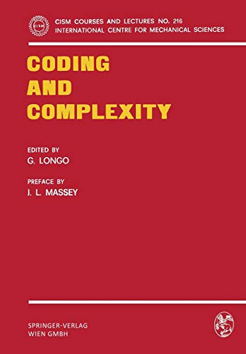9783211813416: Coding and Complexity (CISM International Centre for Mechanical Sciences, 216)
