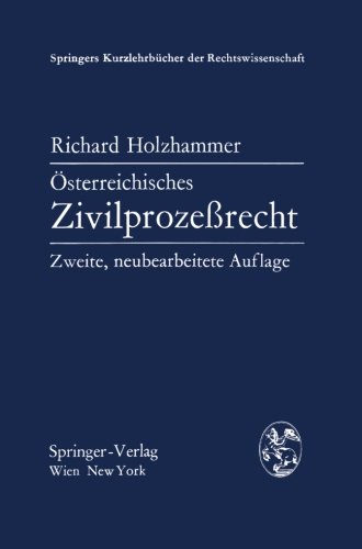 Imagen de archivo de sterreichisches Zivilprozessrech (Springers Kurzlehrba1/4cher Der Rechtswissenschaft) a la venta por medimops