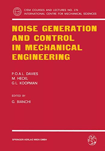 Beispielbild fr Noise Generation and Control in Mechanical Engineering zum Verkauf von Revaluation Books