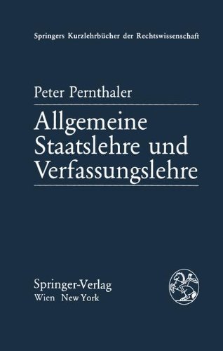 9783211819135: Allgemeine Staatslehre Und Verfassungslehre (Springers Kurzlehrb Cher Der Rechtswissenschaft)