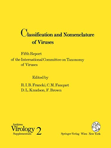 Stock image for Classification and Nomenclature of Viruses : Fifth Report of the International Committee on Taxonomy of Viruses - Virology Division of the International Union of Microbiological Societies for sale by Better World Books Ltd