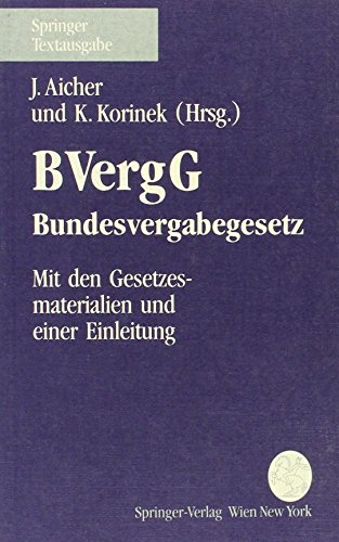 Stock image for Bundesvergabegesetz for sale by Books Puddle