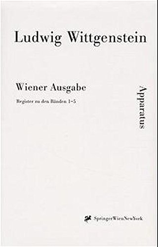 Imagen de archivo de Register zu den Banden 1 - 5 (Ludwig Wittgenstein, Wiener Ausgabe) (German Edition) a la venta por Zubal-Books, Since 1961