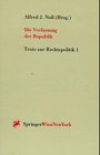 Beispielbild fr Die Verfassung der Republik. zentrale Fragen der Verfassung und des Verfassungslebens - 75 Jahre Bundesverfassung, zum Verkauf von modernes antiquariat f. wiss. literatur