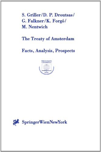 The Treaty of Amsterdam: Facts, Analysis, Prospects (Research Institute for European Affairs Publication Series) (9783211831625) by Gerda Falkner,Michael Nentwich,Stefan Griller,S. Griller,Dimitri P. Droutsas