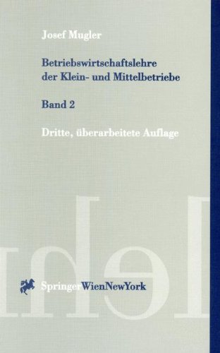 Beispielbild fr Betriebswirtschaftslehre der Klein- und Mittelbetriebe 2 (Springers Kurzlehrbucher Der Wirtschaftswissenschaften) zum Verkauf von medimops