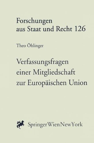 Stock image for Verfassungsfragen einer Mitgliedschaft zur Europischen Union. for sale by Antiquariat  Werner Haschtmann