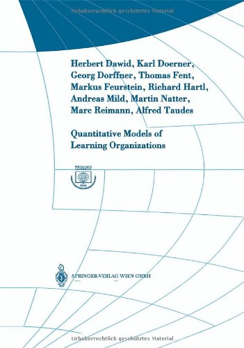 Stock image for Quantitative Models of Learning Organizations (Interdisciplinary Studies in Economics and Management) for sale by Mispah books