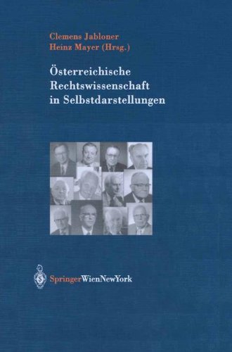 9783211839065: A-Sterreichische Rechtswissenschaft in Selbstdarstellungen