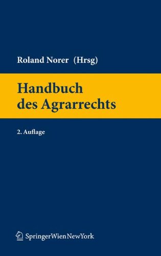 9783211994726: Handbuch Des Agrarrechts (Springers Handbucher Der Rechtswissenschaft)