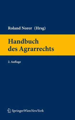 9783211994726: Handbuch des Agrarrechts (Springers Handbcher der Rechtswissenschaft) (German Edition)