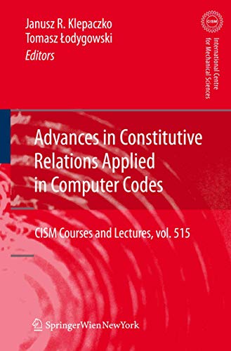 Beispielbild fr Advances in Constitutive Relations Applied in Computer Codes zum Verkauf von Basi6 International