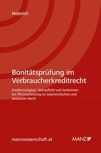 9783214007874: Bonittsprfung im Verbraucherkreditrecht