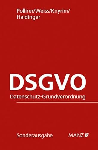 Beispielbild fr DSGVO: Datenschutz-Grundverordnung (Manzsche Sonder-Gesetzausgaben) zum Verkauf von medimops