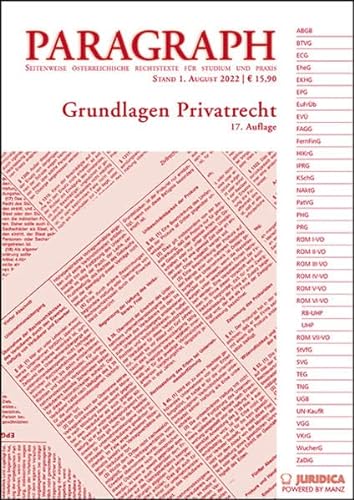 Beispielbild fr Paragraph - Grundlagen Privatrecht (Edition Juridica) zum Verkauf von medimops