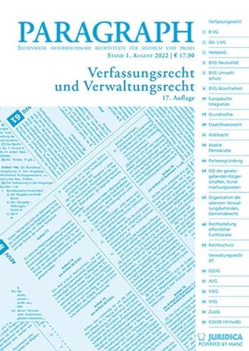 Beispielbild fr Paragraph - Verfassungs- und Verwaltungsrecht (Edition Juridica) zum Verkauf von medimops