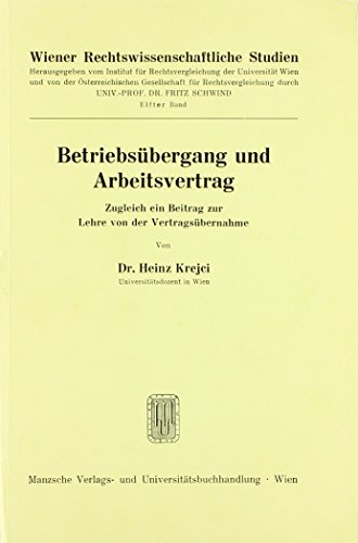 9783214069117: Betriebsbergang und Arbeitsvertrag