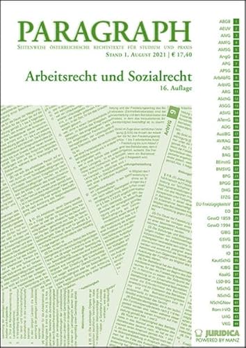 Imagen de archivo de Paragraph - Arbeitsrecht und Sozialrecht: 16. Auflage (Edition Juridica) a la venta por medimops