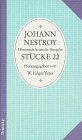Johann Nestroy Stücke 22 Die beiden Herrn Söhne. Das Gewürzkrämer-Kleeblatt - Nestroy, Johann