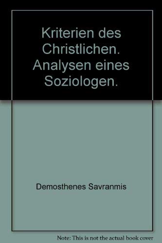 Stock image for Kriterien des Christlichen. Analysen eines Soziologen for sale by medimops