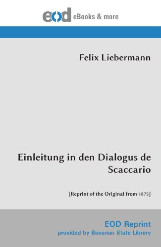 Stock image for Einleitung in den Dialogus de Scaccario: [Reprint of the Original from 1875] for sale by Revaluation Books