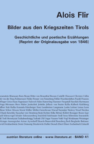 Stock image for Bilder aus den Kriegszeiten Tirols: Geschichtliche und poetische Erzhlungen [Reprint der Originalausgabe von 1846] for sale by Revaluation Books